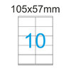 Etiketten 105x57 mm 10 Aufkleber pro A4 Bogen Luma Haftetiketten Weiß