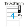 Breite Ordnerrücken Etiketten 190x61mm blickdicht in Weiss für Ordner