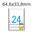 Luma Etiketten 64,6x33,8 mm 3x8 Stück 24 Aufkleber Klebeetiketten Weiß