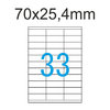 Luma Etiketten 70x25,4 mm 3x11 Aufkleber pro Blatt 33 Nutzen Bogen