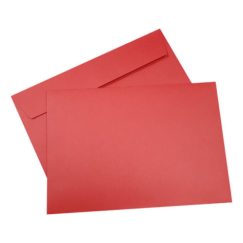 Rote DIN C5 Briefumschläge Kirschrot von Pollen Clairefontaine Rot