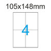 105x148 mm Luma Etiketten Weiß 4 A6 Aufkleber Bogen permanent klebend