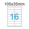 Etiketten 105x35 mm eckig - 2x8 Aufkleber pro Blatt - Luma Etiketten