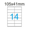 Etiketten 105x41 mm eckig - 2x7 Aufkleber pro Bogen - Luma Etiketten