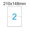 Luma Etiketten 210x148 mm 2 A5 Aufkleber pro A4 Blatt Versandaufkleber