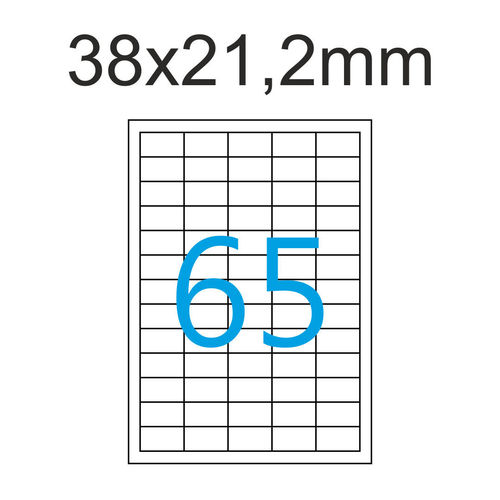 Etiketten 38 x 21,2 mm eckig - 5x13 Aufkleber pro Blatt Luma Etiketten