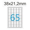 Etiketten 38 x 21,2 mm eckig - 5x13 Aufkleber pro Blatt Luma Etiketten