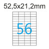 Luma Etiketten 52,5x21,2 mm Weiss 4x14 Stück pro Blatt 56 Aufkleber