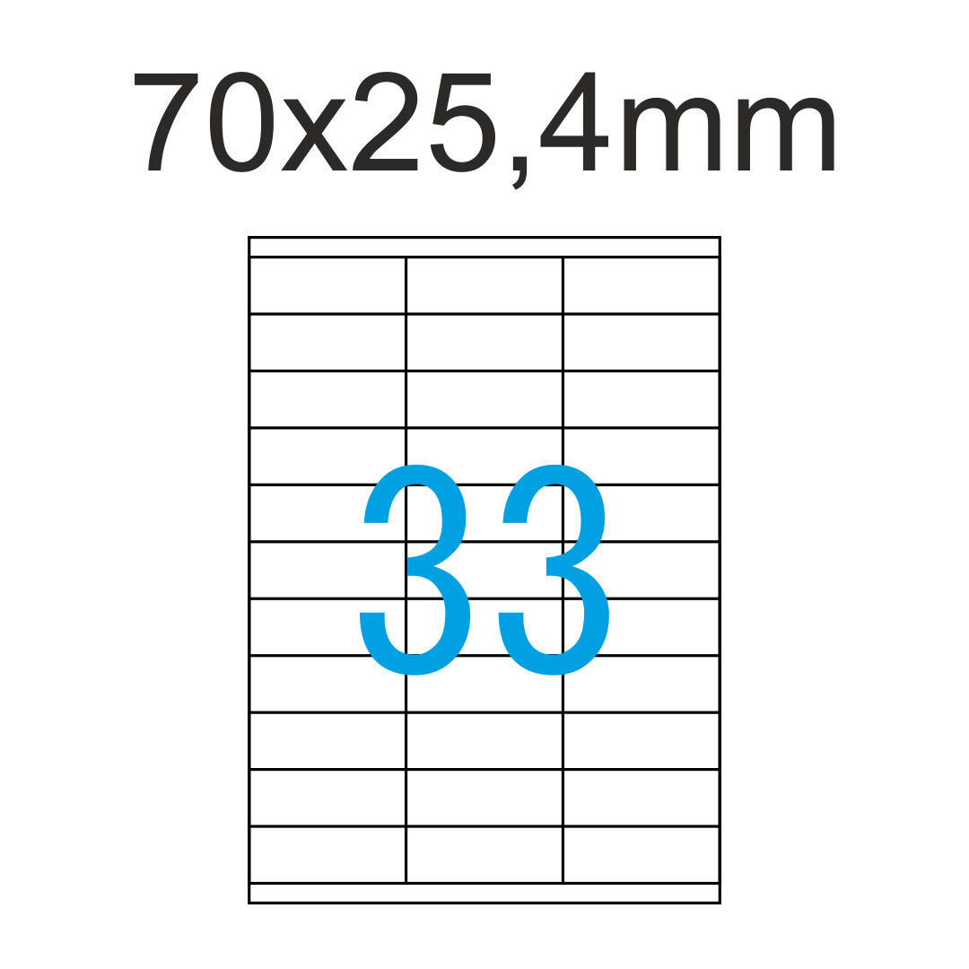 50 Blatt 70x67,7mm Luma Etiketten A4 600 Aufkleber 70x67 mm Weiss