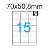 Weiße Etiketten 70x50,8mm eckig 3x5 Aufkleber pro Blatt Luma Etiketten