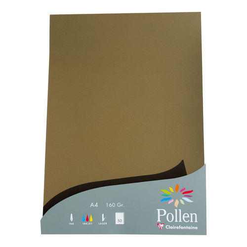 Pollen Clairefontaine Braun 160g brauner Karton DIN A4 Taupe