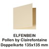 Pollen Clairefontaine 210g Doppelkarten Elfenbein Sand 135x135 mm