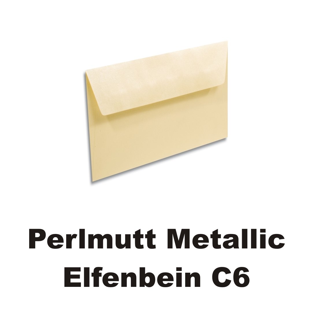 20 Perlmutt Elfenbein Metallic Briefumschläge DIN Lang glitzernd Pollen Kuvert 