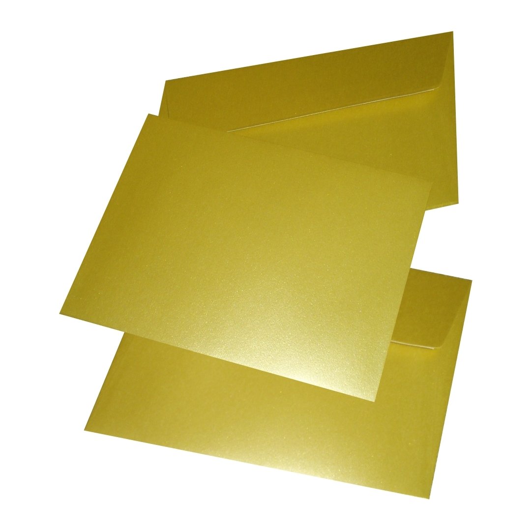 50 goldene Briefumschläge C6 Pollen by Clairefontaine Gold 114x162mm Einladung 