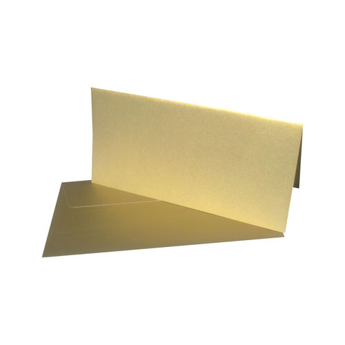 Pollen Doppelkarten Set DIN Lang Gold Umschlag und Doppelkarte