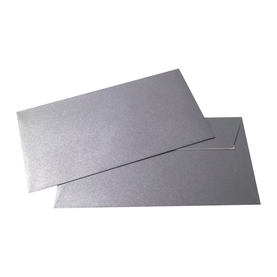 100 DIN Lang Silber Curious Metallics silberne Briefumschläge Chrom DL 