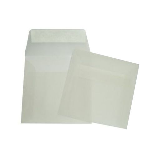 160x160mm quadratische Transparent Briefumschläge in weiß