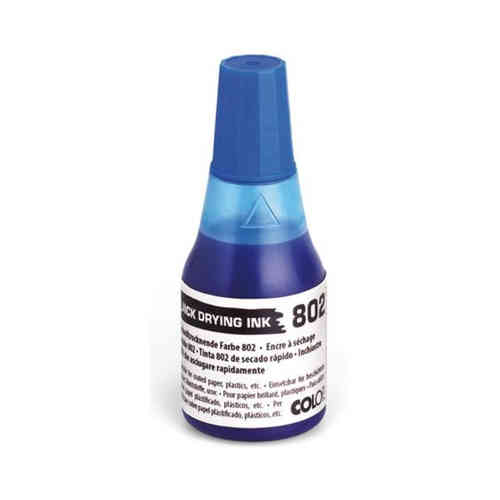 25ml Colop EOS 802 Blau schnelltrockenende Farbe Stempel Auffrischen