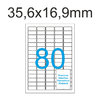 35,6x16,9 mm Etiketten Permanent Klebend Weiß Preisschild 35x16 mm