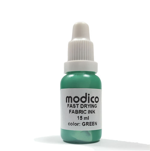 Modico FS Grün 15ml Flasche Textilstempelfarbe Schnelltrockenend