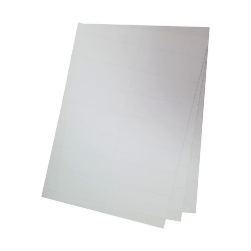 Regalschienen Etikett 105x38mm Weiß 120g Papier perforiert 10 Blatt A4