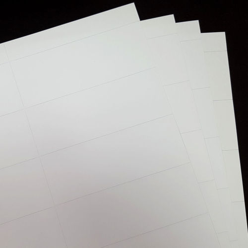 Regalschienen Etikett 105x38mm Weiß 120g Papier perforiert 50 Blatt A4