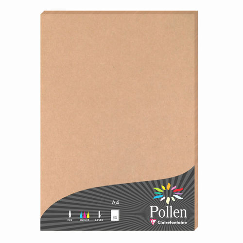 Kraftpapier DIN A4 120g Papier braun bedruckbar Pollen Clairefontaine