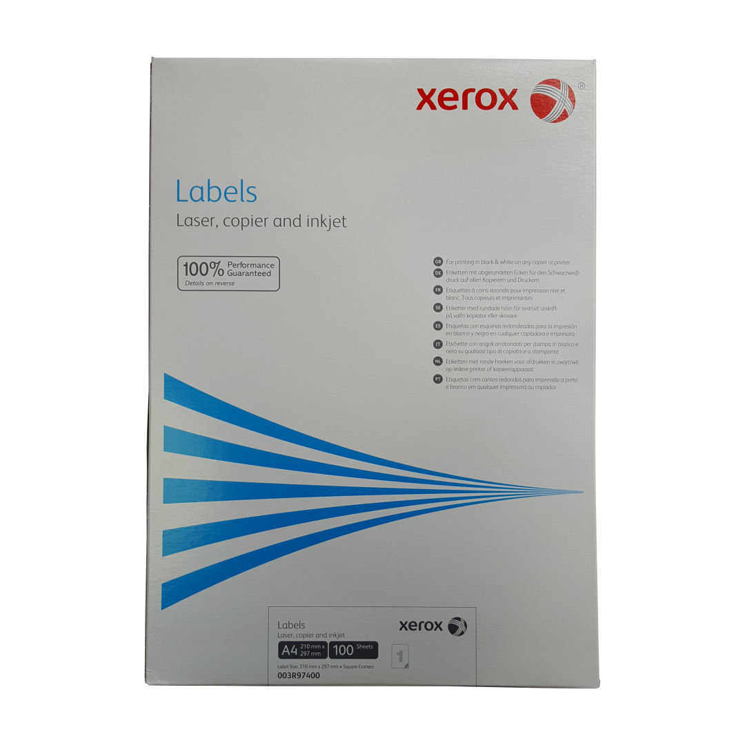 Xerox Etiketten 210x297mm DIN A4 Versandaufkleber 003R97400 100 Blatt DIN A4 70g